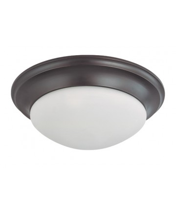 Nuvo Lighting 60/3177 3 Light 17 inch Flush Mount Twist & Lock with Frosted White Glass