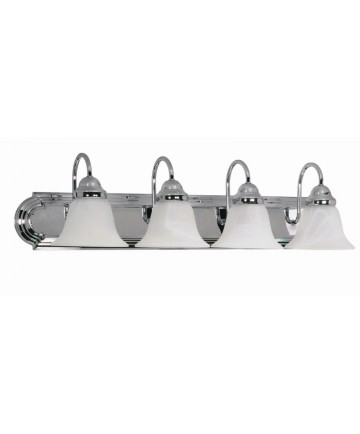 Nuvo Lighting 60/318 Ballerina 4 Light 30 inch Vanity with Alabaster Glass Bell Shades