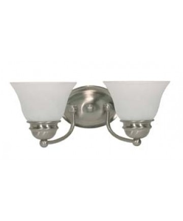 Nuvo Lighting 60/3205 Empire ES 2 Light 15 inch Vanity with Alabaster Glass (2) 13w GU24 Lamps Included