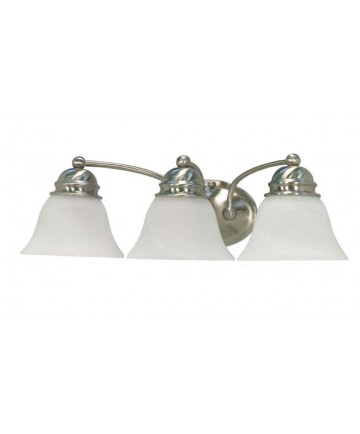 Nuvo Lighting 60/3206 Empire ES 3 Light 21 inch Vanity with Alabaster Glass (3) 13w GU24 Lamps Included