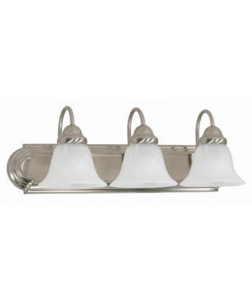 Nuvo Lighting 60/321 Ballerina 3 Light 24 inch Vanity with Alabaster Glass Bell Shades