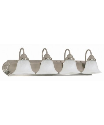 Nuvo Lighting 60/322 Ballerina 4 Light 30 inch Vanity with Alabaster Glass Bell Shades