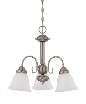 Nuvo Lighting 60/3241 Ballerina 3 Light 20 inch Chandelier with Frosted White Glass