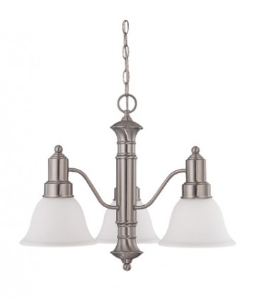 Nuvo Lighting 60/3243 Gotham 3 Light 23 inch Chandelier with Frosted White Glass