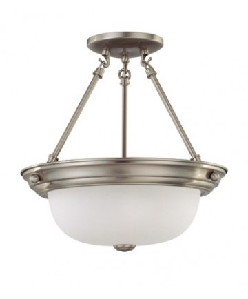Nuvo Lighting 60/3245 2 Light 13 inch Semi-Flush with Frosted White Glass