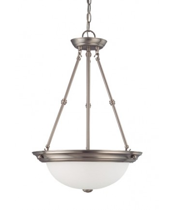 Nuvo Lighting 60/3247 3 Light 15 inch Pendant with Frosted White Glass