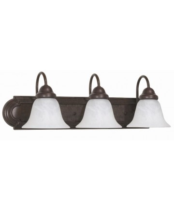 Nuvo Lighting 60/325 Ballerina 3 Light 24 inch Vanity with Alabaster Glass Bell Shades