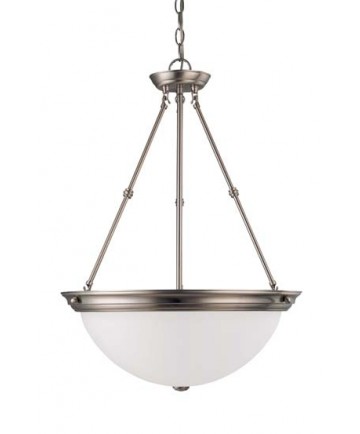 Nuvo Lighting 60/3298 3 Light 20 inch Pendant with Frosted White Glass (3) 13w GU24 Lamps Included