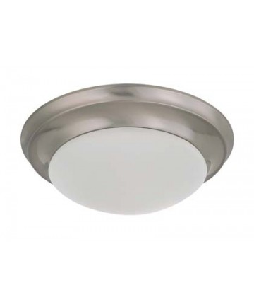 Nuvo Lighting 60/3314 1 Light 12 inch Flush Mount Twist & Lock with Frosted White Glass (1) 18w GU24 Lamp Incl.