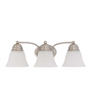 Nuvo Lighting 60/3319 Empire ES 3 Light 21 inch Vanity with Frosted White Glass (3) 13w GU24 Lamps Included