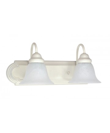 Nuvo Lighting 60/332 Ballerina 2 Light 18 inch Vanity with Alabaster Glass Bell Shades