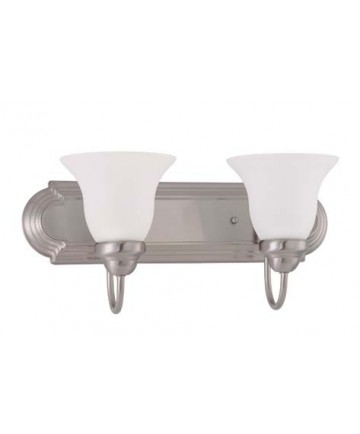 Nuvo Lighting 60/3322 Ballerina ES 2 Light 18 inch Vanity with Frosted White Glass (2) 13w GU24 Lamps Incl.
