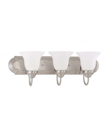Nuvo Lighting 60/3323 Ballerina ES 3 Light 24 inch Vanity with Frosted White Glass (3) 13w GU24 Lamps Incl.
