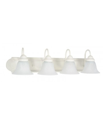 Nuvo Lighting 60/334 Ballerina 4 Light 30 inch Vanity with Alabaster Glass Bell Shades