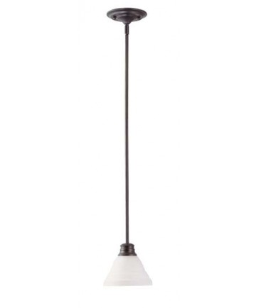 Nuvo Lighting 60/3362 Empire ES 1 Light 7 inch Mini Pendant with Frosted White Glass (1) 13w GU24 Lamps Incl.