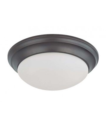 Nuvo Lighting 60/3366 2 Light 14 inch Flush Mount Twist & Lock with Frosted White Glass (2) 13w GU24 Lamps Incl.