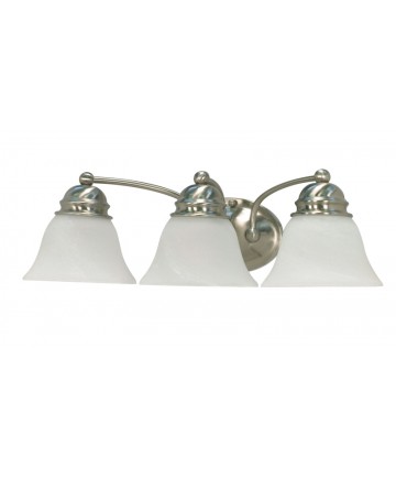 Nuvo Lighting 60/342 Empire 3 Light 21 inch Vanity with Alabaster Glass Bell Shades