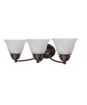 Nuvo Lighting 60/346 Empire 3 Light 21 inch Vanity with Alabaster Glass Bell Shades