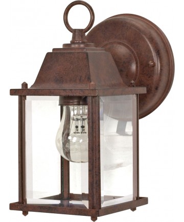 Nuvo Lighting 60/3464 1 Light 9" Wall Lantern Cube Lantern with Clear