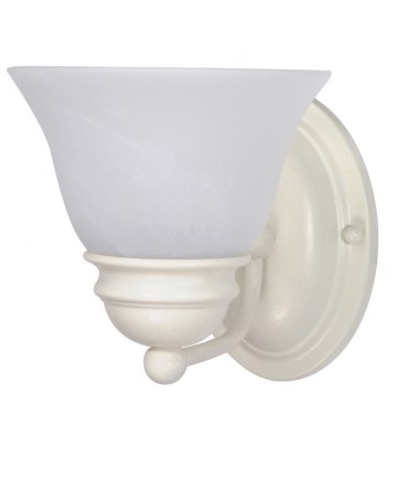 Nuvo Lighting 60/352 Empire 1 Light 7 inch Vanity with Alabaster Glass Bell Shades