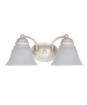 Nuvo Lighting 60/353 Empire 2 Light 15 inch Vanity with Alabaster Glass Bell Shades