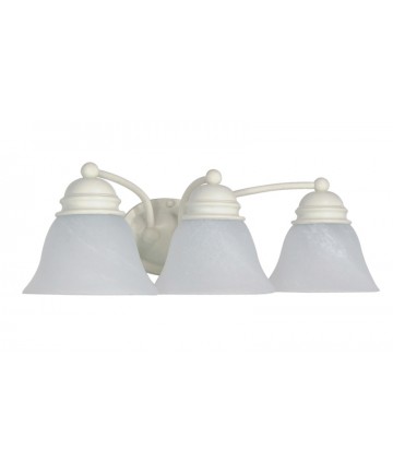Nuvo Lighting 60/354 Empire 3 Light 21 inch Vanity with Alabaster Glass Bell Shades