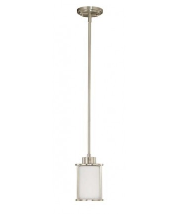 Nuvo Lighting 60/3808 Odeon ES 1 Light Mini Pendant with White Glass (1) 13w GU24 Lamp Included