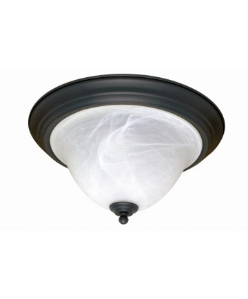 Nuvo Lighting 60/383 Castillo 2 Light 16 inch Flush Mount with Alabaster Swirl Glass