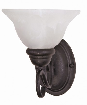 Nuvo Lighting 60/387 Castillo 1 Light 8 inch Wall Fixture with Alabaster Swirl Glass