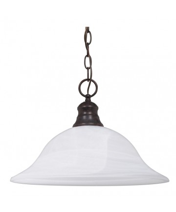 Nuvo Lighting 60/391 1 Light 16 inch Pendant Alabaster Glass