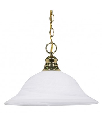 Nuvo Lighting 60/392 1 Light 16 inch Pendant Alabaster Glass