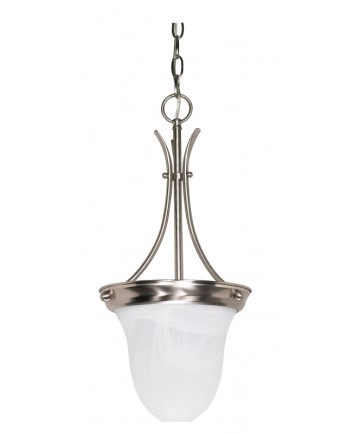 Nuvo Lighting 60/394 1 Light 10 inch Pendant Alabaster Glass Bell