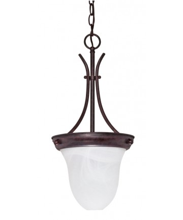 Nuvo Lighting 60/395 1 Light 10 inch Pendant Alabaster Glass Bell