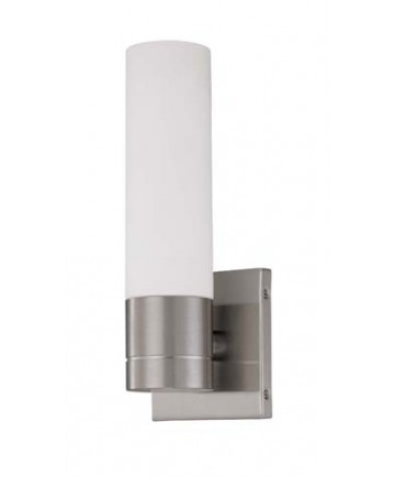 Nuvo Lighting 60/3953 Link ES 1 Light Tube Wall Sconce with White Glass (1) 13w GU24 Lamp Included