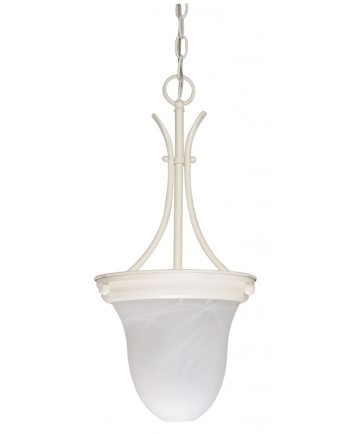 Nuvo Lighting 60/397 1 Light 10 inch Pendant Alabaster Glass Bell