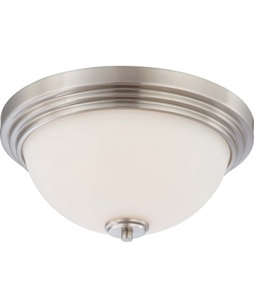 Nuvo Lighting 60/4111 Harmony 2 Light Flush Dome Fixture with Satin White Glass