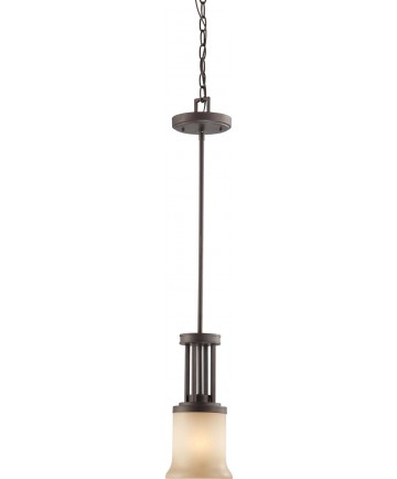 Nuvo Lighting 60/4128 Harmony 1 Light Mini Pendant with Saffron Glass