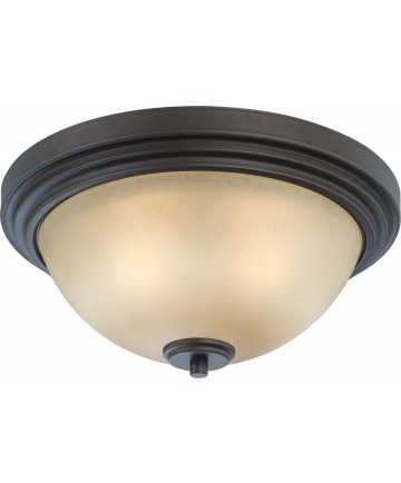 Nuvo Lighting 60/4131 Harmony 2 Light Flush Dome Fixture with Saffron Glass