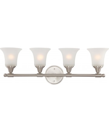 Nuvo Lighting 60/4144 Surrey 4 Light Vanity Fixture with Frosted Glass