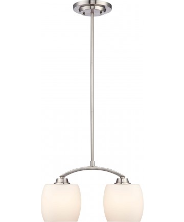 Nuvo Lighting 60/4194 Helium 2 Light Mini Pendant with Satin White Glass