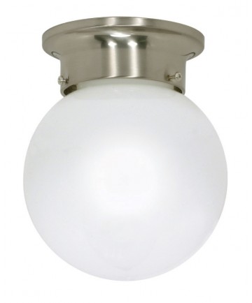 Nuvo Lighting 60/432 1 Light Cfl 8 inch Flush Mount White Ball (1) 13W GU24 Lamp Included