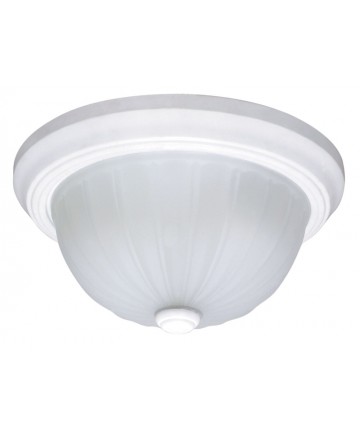 Nuvo Lighting 60/443 2 Light Cfl 11 inch Flush Mount Frosted Melon Glass (2) 13W GU24 Lamps Included