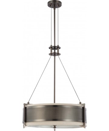 Nuvo 60/4433 Diesel Collection 4 Light Round Pendant Khaki Fabric