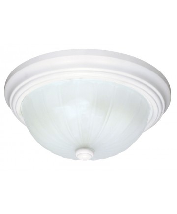 Nuvo Lighting 60/444 2 Light Cfl 13 inch Flush Mount Frosted Melon Glass (2) 13W GU24 Lamps Included