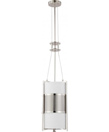 Nuvo Lighting 60/4441 Diesel 1 Light Vertical Pendant with Slate Gray Fabric Shade 