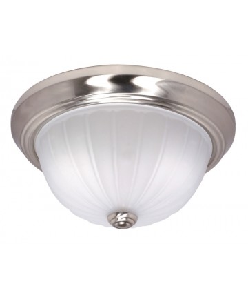 Nuvo Lighting 60/446 2 Light Cfl 11 inch Flush Mount Frosted Melon Glass (2) 13W GU24 Lamps Included