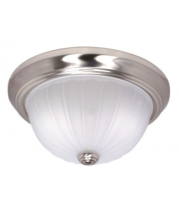 Nuvo Lighting 60/447 2 Light Cfl 13 inch Flush Mount Frosted Melon Glass (2) 13W GU24 Lamps Included