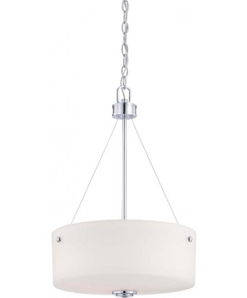 Nuvo Lighting 60/4586 Soho 3 Light Pendant with Satin White Glass