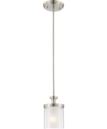 Nuvo Lighting 60/4648 Decker 1 Light Mini Pendant with Clear & Frosted Glass