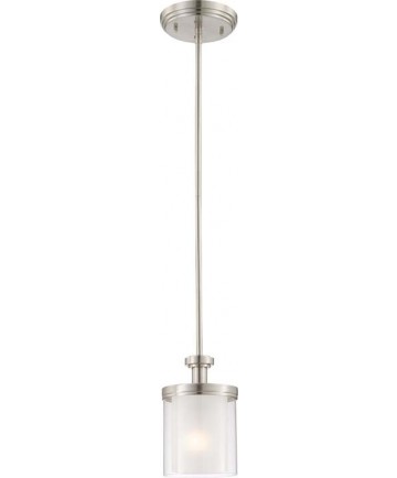 Nuvo Lighting 60/4648 Decker 1 Light Mini Pendant with Clear & Frosted Glass